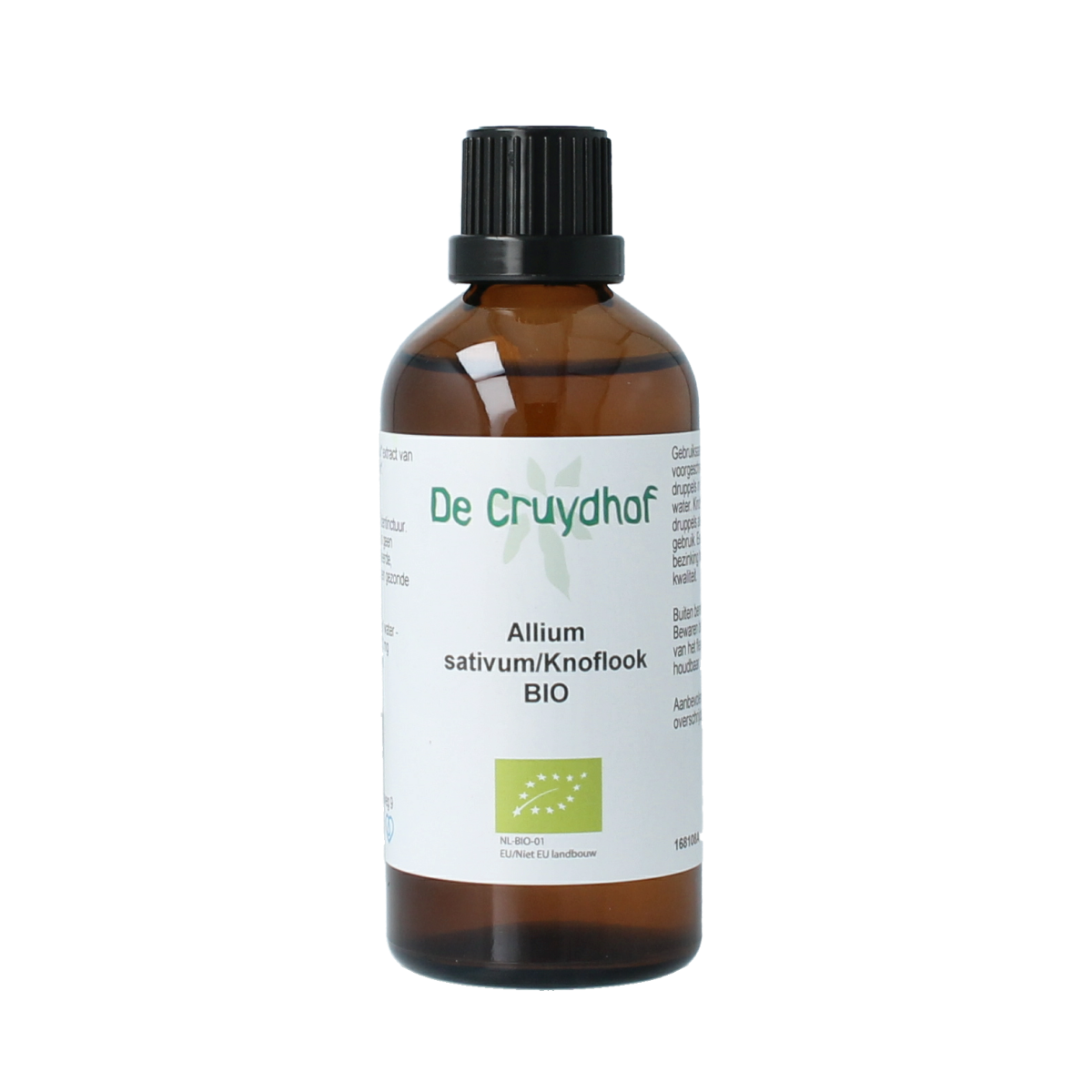 Cruydhof Allium sativum garlic bulb tincture in a 100ml bottle, herbal preparation with fresh garlic for natural health use