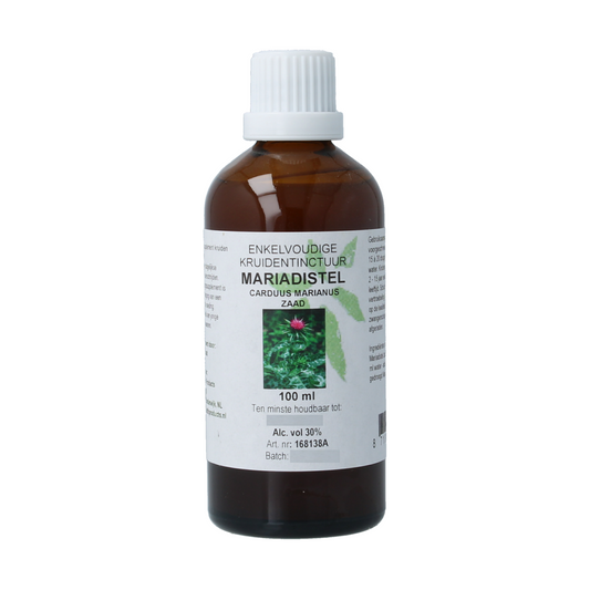 Cruydhof Carduus Marianus tincture in 100ml bottle, herbal preparation with milk thistle seeds for liver support