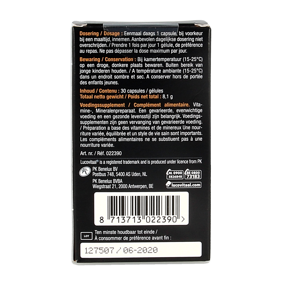 Lucovitaal Ogen scherp zien & vochtbalans 30.00 Capsules
