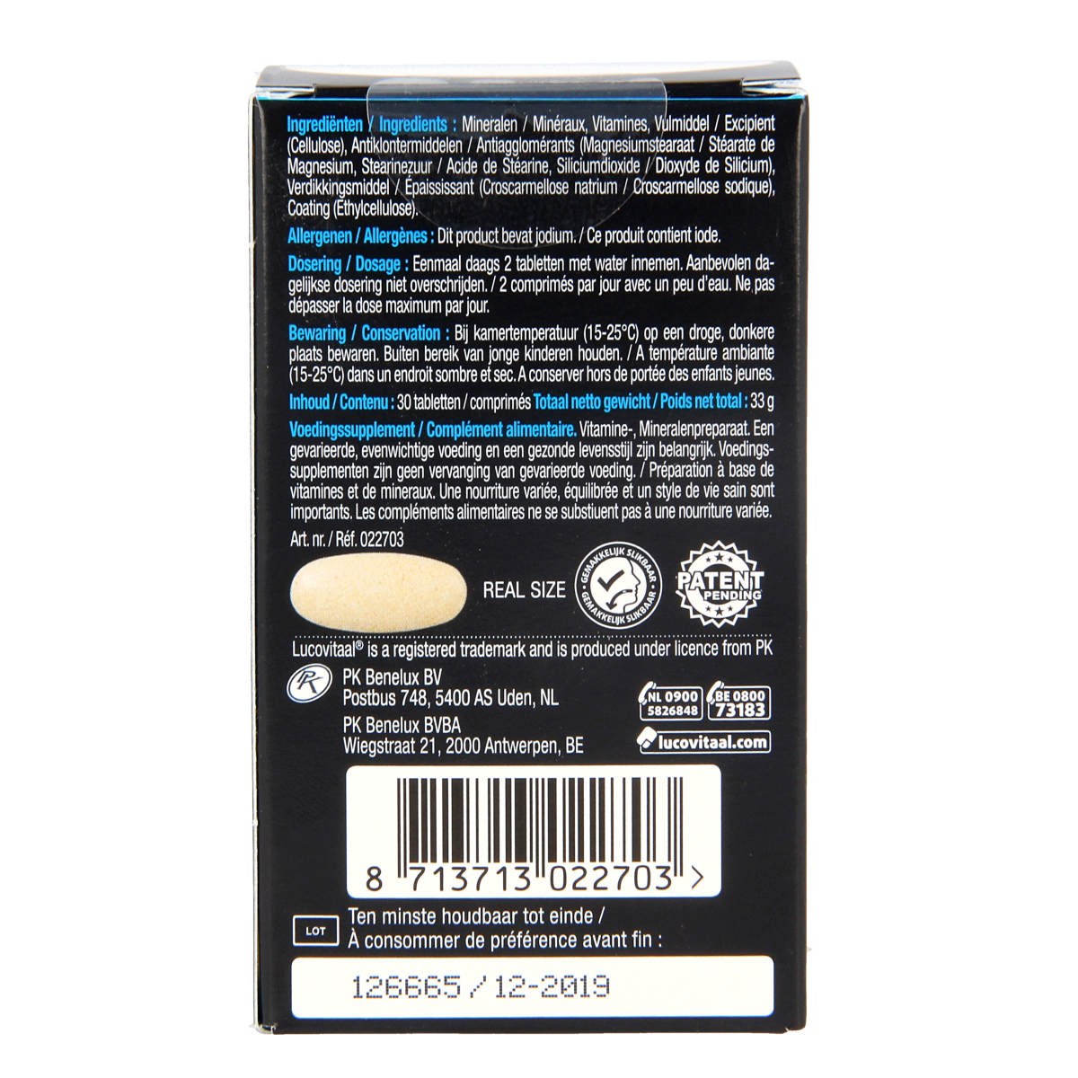 Lucovitaal Magnesium vitaminen mineralen compleet 30.00 Tabletten