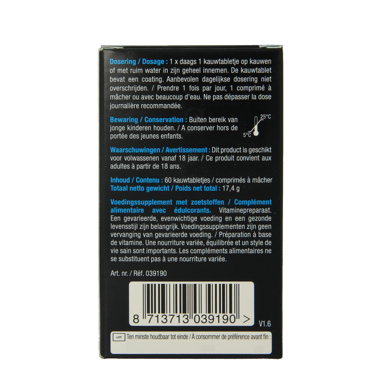 Lucovitaal Vitamine B12 1000mcg 60 Kauwtabletten