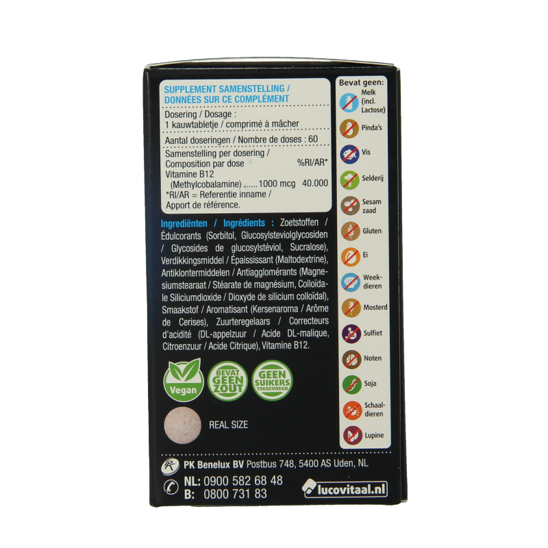 Lucovitaal Vitamine B12 1000mcg 60 Kauwtabletten