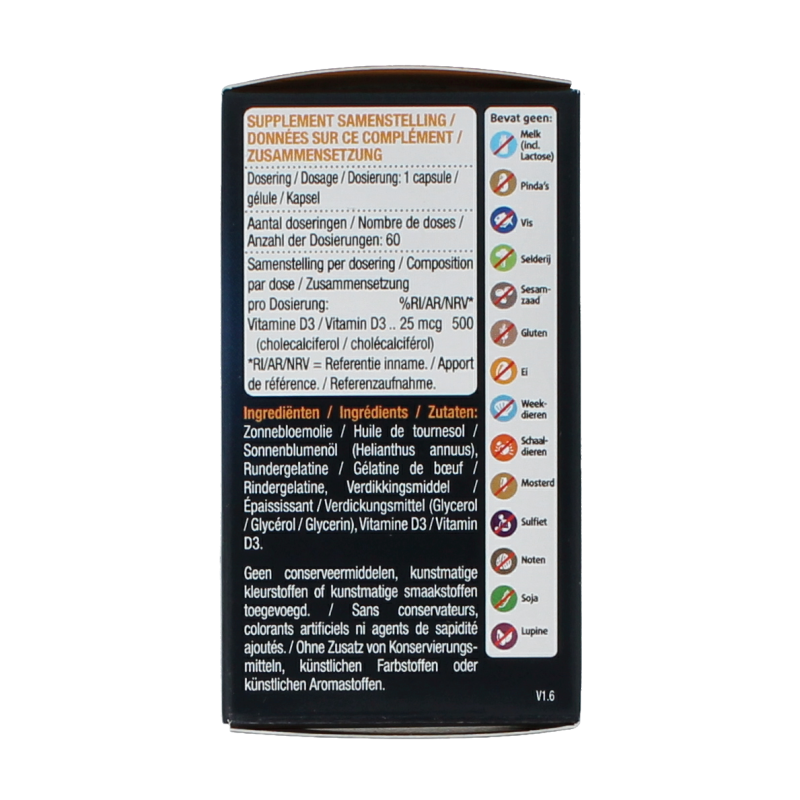 Lucovitaal Vitamine D3 25mcg 60 Capsules