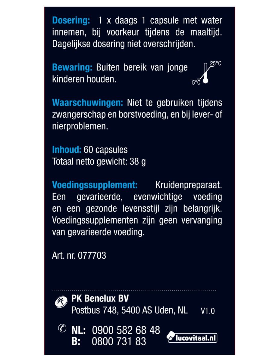 Lucovitaal L-Dopa mucana pruriens 60.00 Capsules
