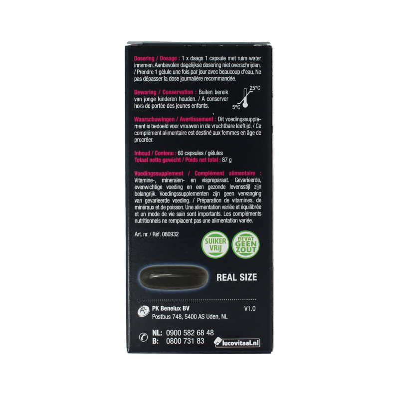 Lucovitaal Vruchtbaarheid support vrouw 60 Capsules