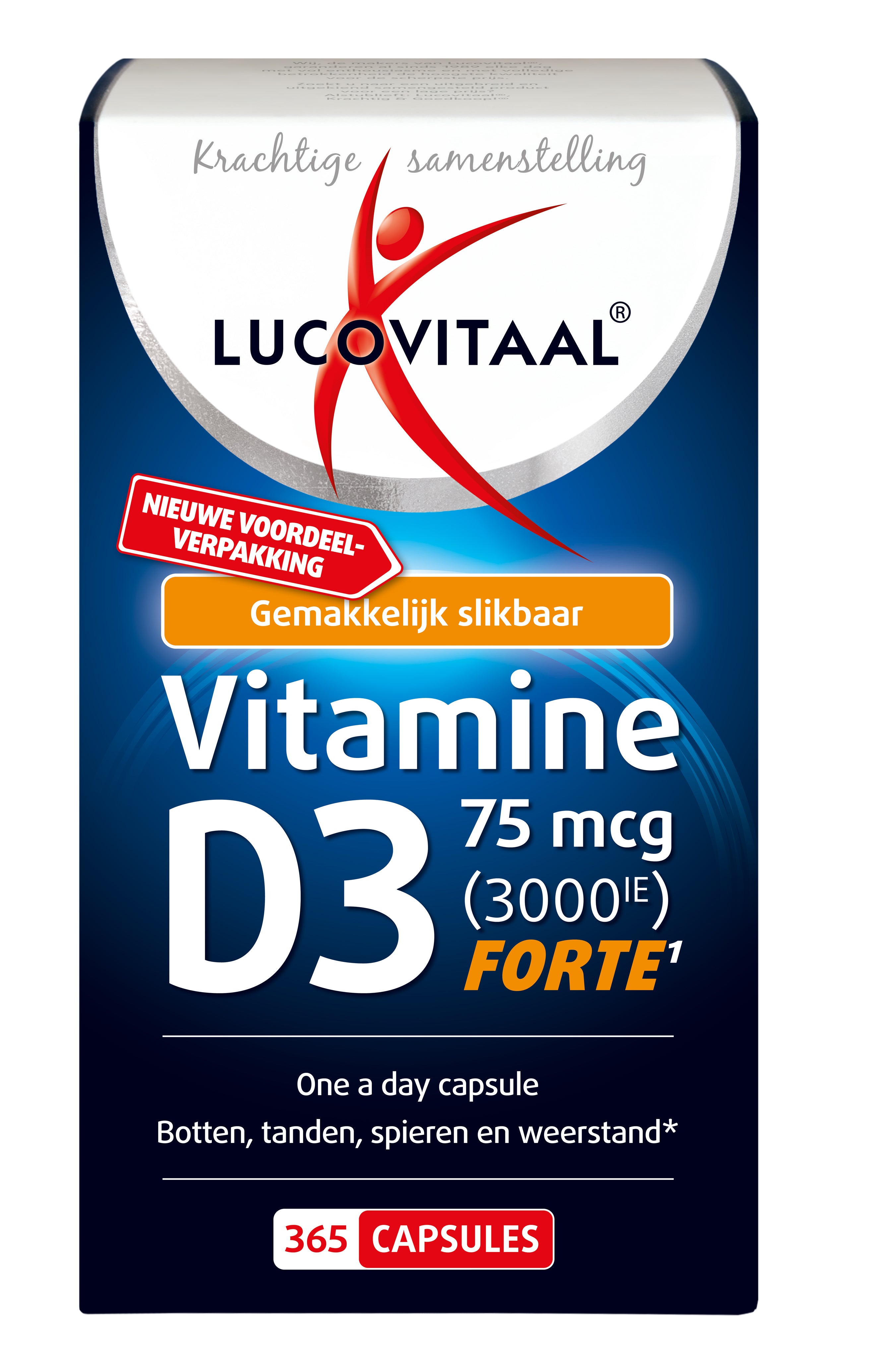 Lucovitaal Vitamine D3 75mcg 3000IE 365 Capsules