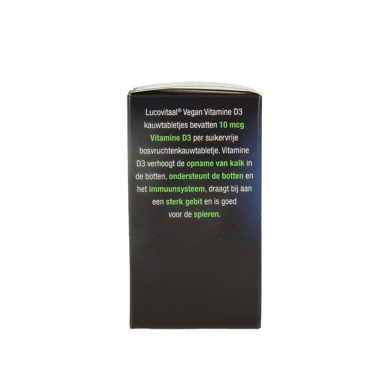 Lucovitaal Vitamine D3 10mcg (400IE) vegan 60 Kauwtabletten