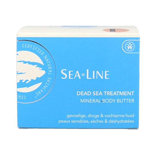Sea-Line Mineral Body Butter in 225ml jar, smooth cream texture for nourishing body skincare, shown in the image.