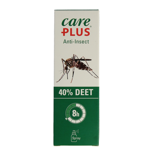 Care Plus Deet spray 40% for insect bites and stings, 60ml bottle, effective mosquito and bug repellent.