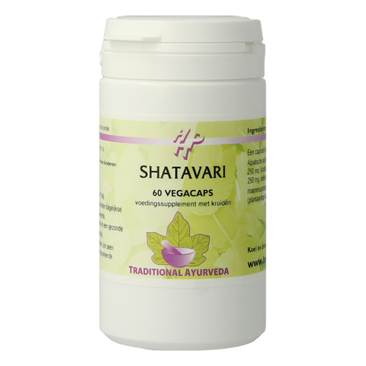 Holisan Shatavari vegetarian capsules, herbal supplement in a white bottle with label and capsules visible.