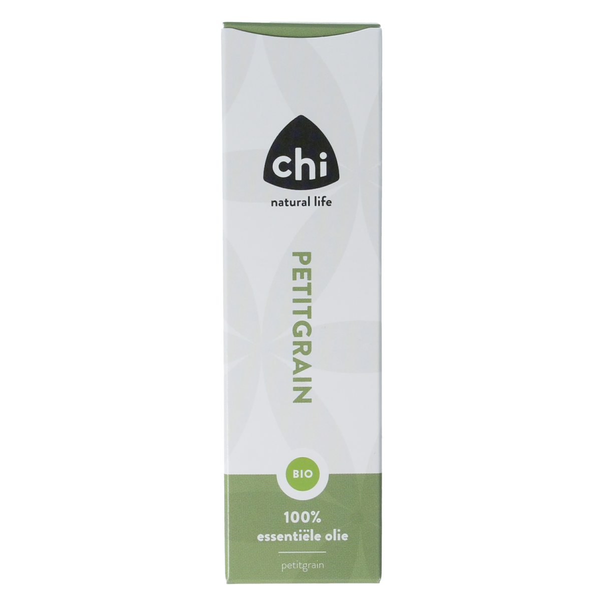 Chi Petitgrain Frans organic essential oil in 10ml bottle, showing the dark glass container and label.