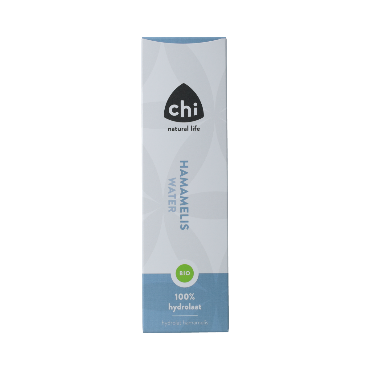 Chi Hamamelis hydrolat bio 150ml in a clear spray bottle, used for facial skincare and natural facial care routines.