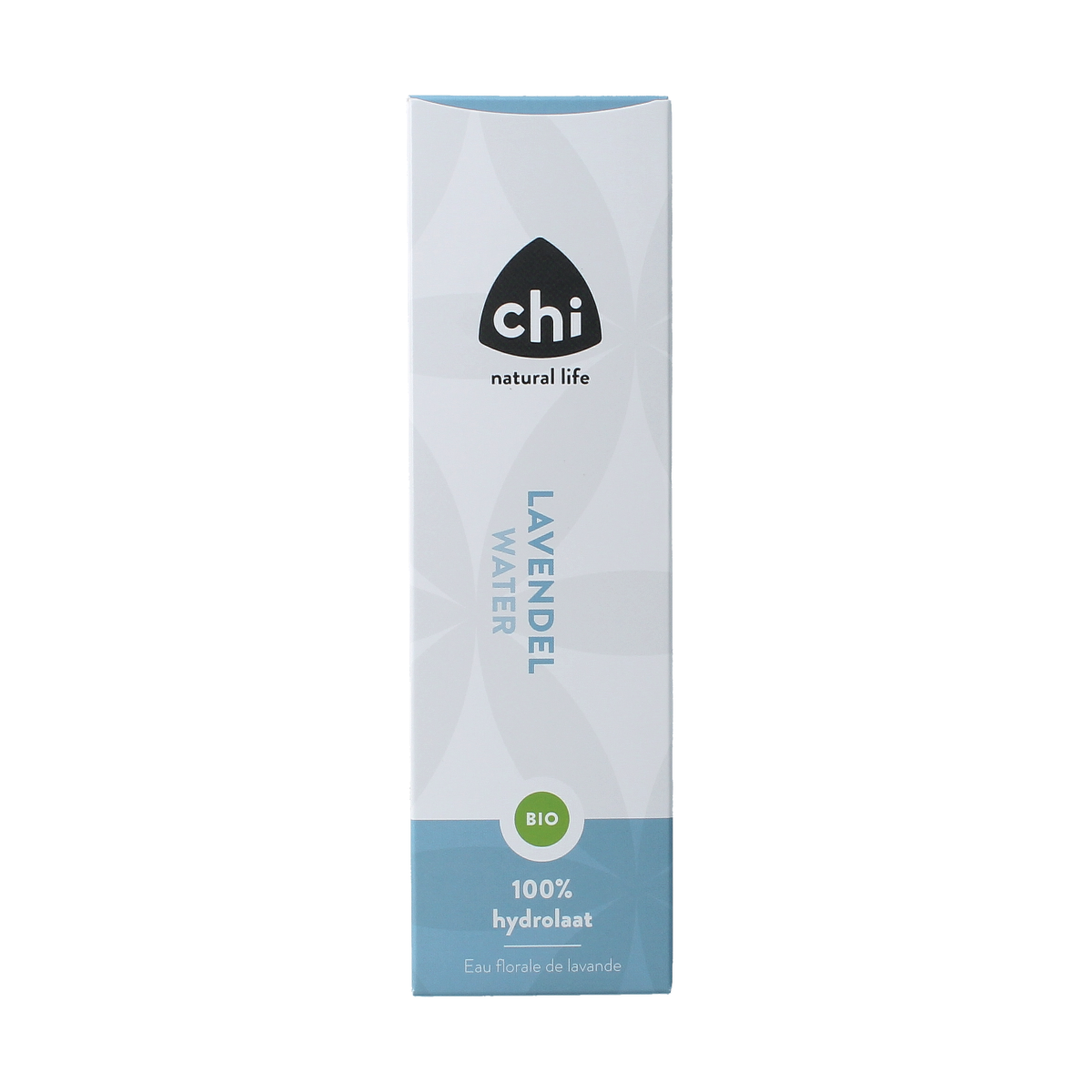 Chi Lavendel hydrolaat eco bio 150ml in a spray bottle, used for body care with natural lavender scent and organic ingredients.