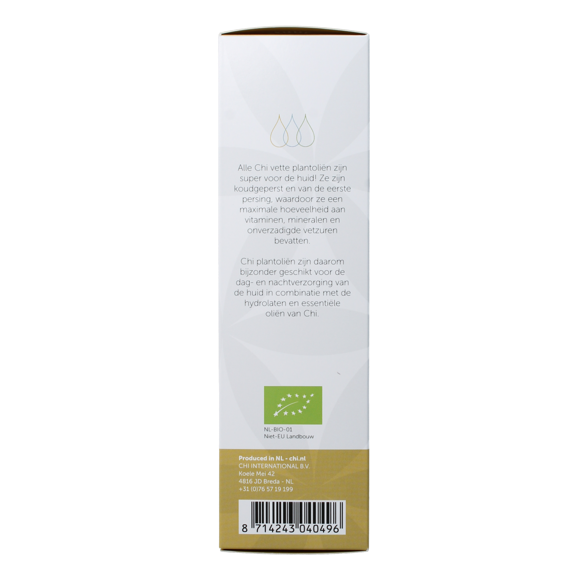 Chi organic jojoba oil in a 100ml bottle, natural and pure botanical etheric oil for skincare and haircare.