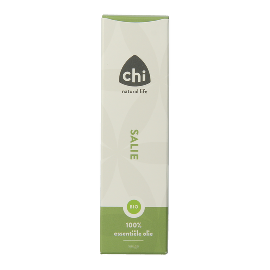 Chi Salie eko bio essential oil bottle, 10ml, organic herbal extract in a clear glass container.