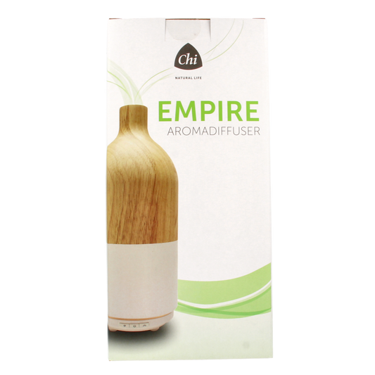 Chi Empire verdamper geurverspreider, black ceramic diffuser with sleek design for essential oils and fragrances.
