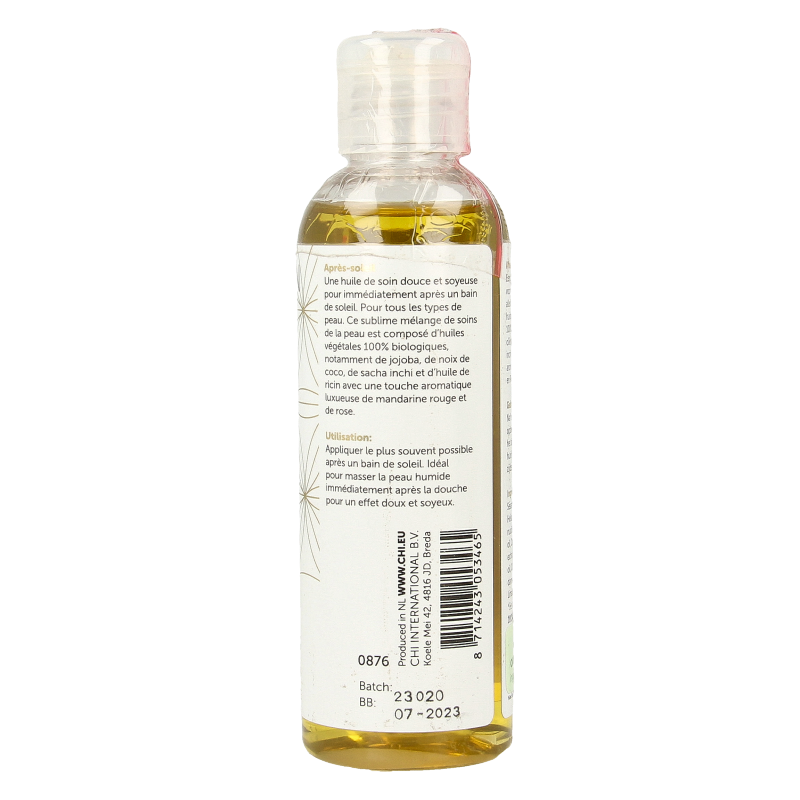 Chi Superskin aftersun lotion for sun protection, 100ml, with soothing ingredients and natural sun care branding.