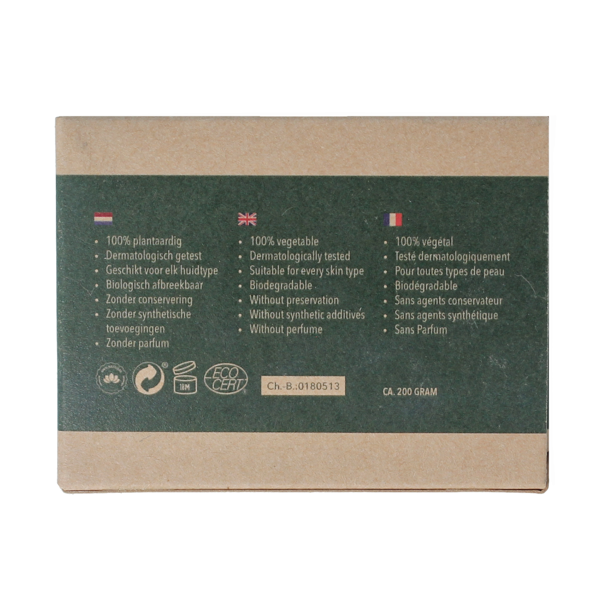 Herbelle Aleppo soap with olive and water, 1 piece, natural soap bar with traditional ingredients and herbal scent.