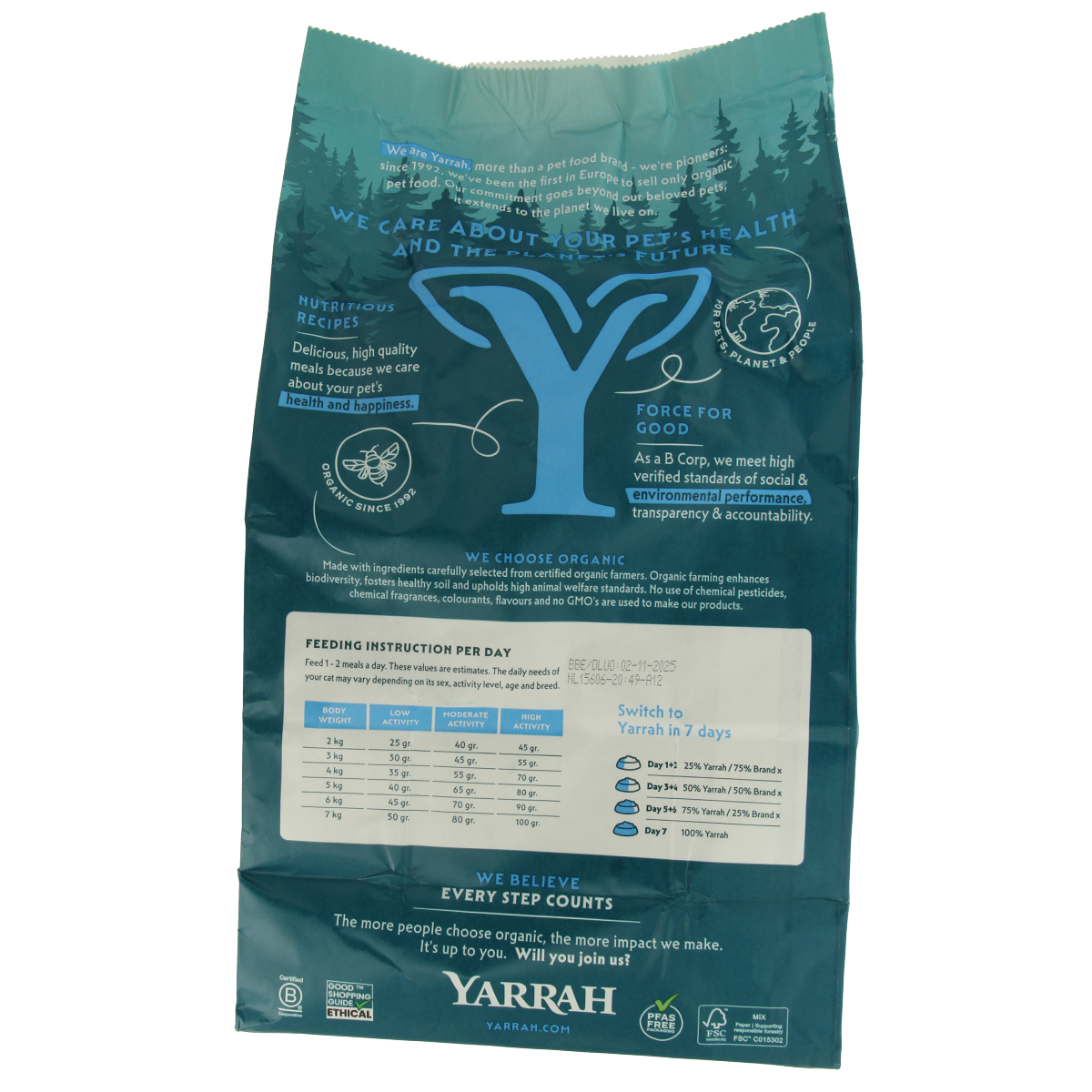 Yarrah Adult kattenvoer met vis bio 2400.00 Gram