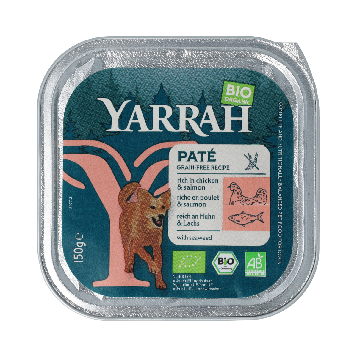 Yarrah Yarrah BIO Dog Paté with Salmon & Seaweed 150g 150.00 Gram