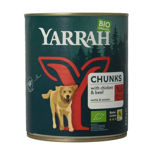 Yarrah Hond brok rund & kip in saus bio 820.00 Gram