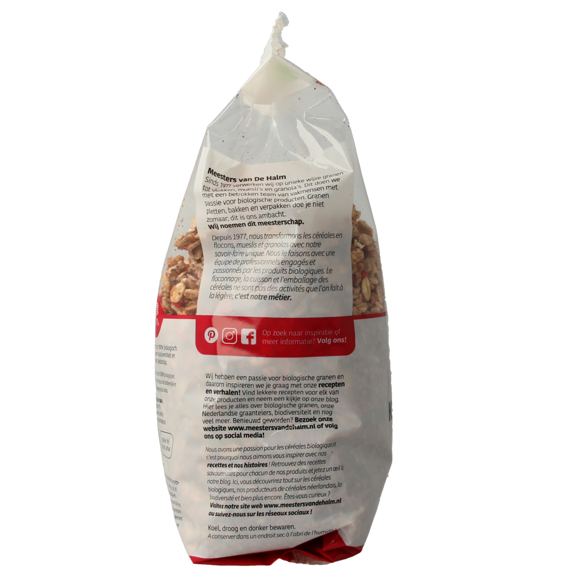 De Halm Muesli krokant bosvruchten bio  500.00 Gram
