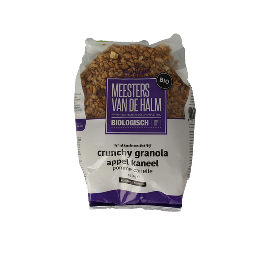 De Halm Crunchy granola appel/kaneel bio 450.00 Gram