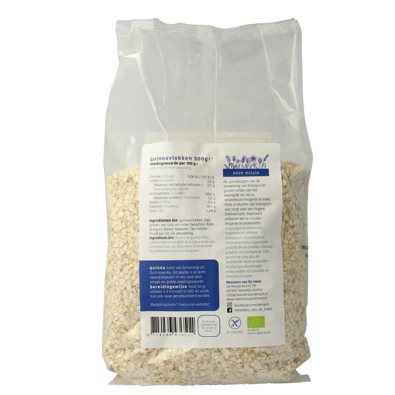 De Halm Quinoavlokken bio 500 Gram