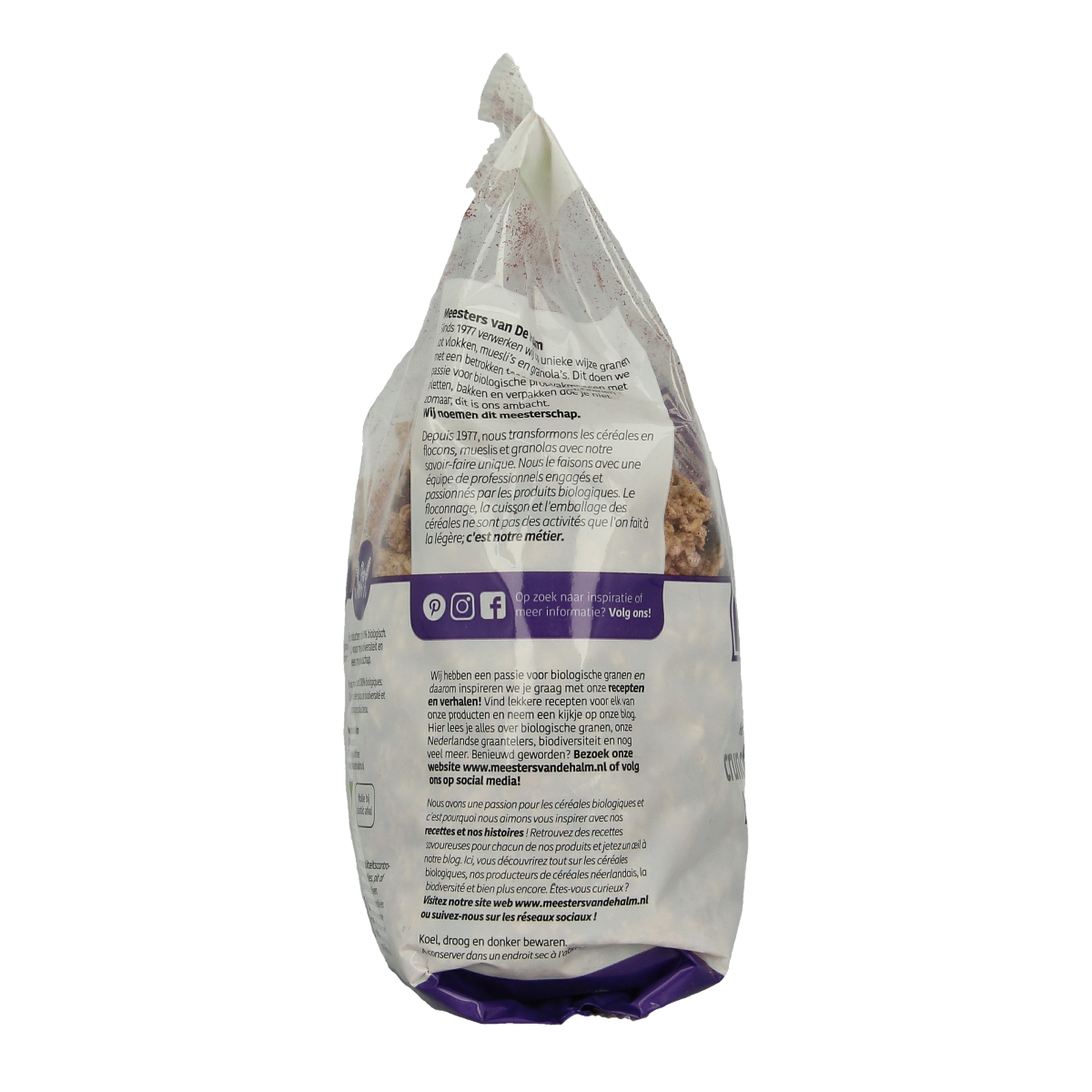 De Halm Crunchy granola haver fruit bio 450.00 Gram