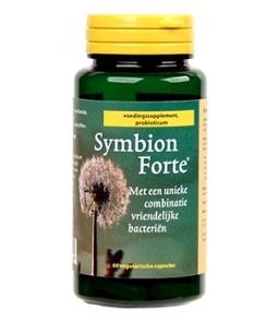 Venamed Symbion Forte vegetarian capsules containing micro-organisms, showing the product packaging and capsules.
