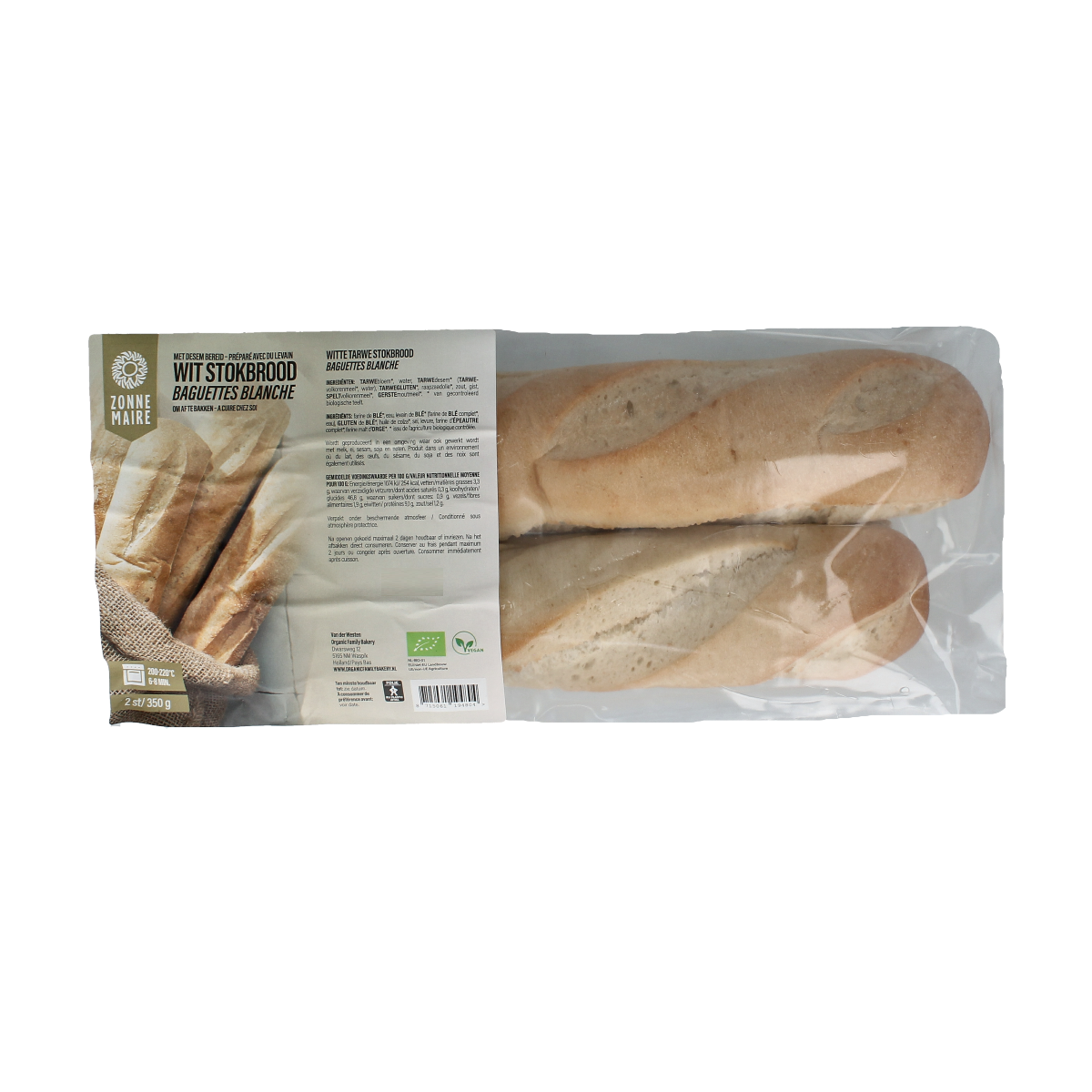 Zonnemaire Op=Op Stokbrood wit bio 2.00 Stuks
