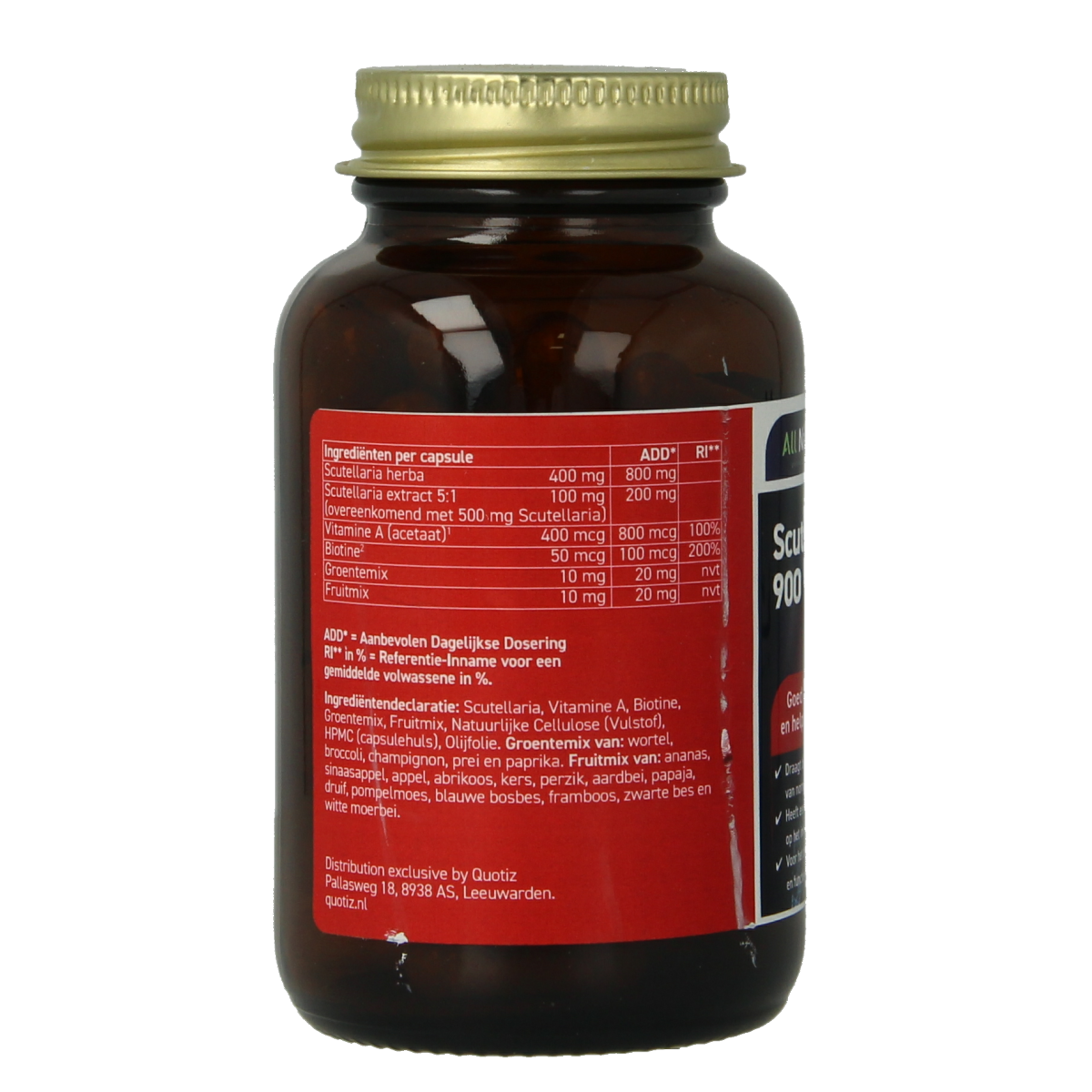 All Natural Scutellaria 60.00 Capsules