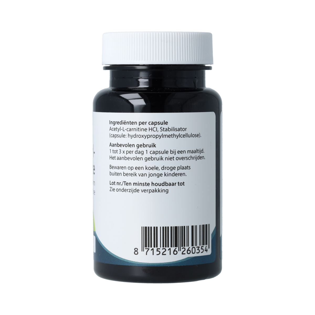 Springfield Acetyl-L-Carnitine 500mg vegetarian capsules, dietary supplement, with the bottle and capsules visible in the image.