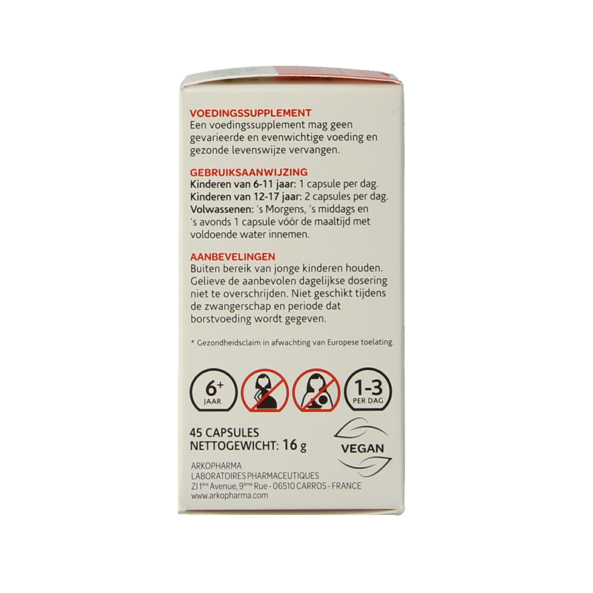 Arkocaps Weegbree bio 45.00 Capsules