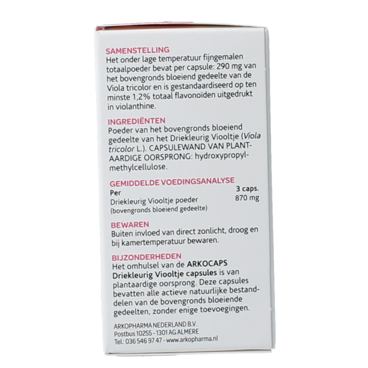 Arkocaps Driekleurig viooltje 45.00 Capsules