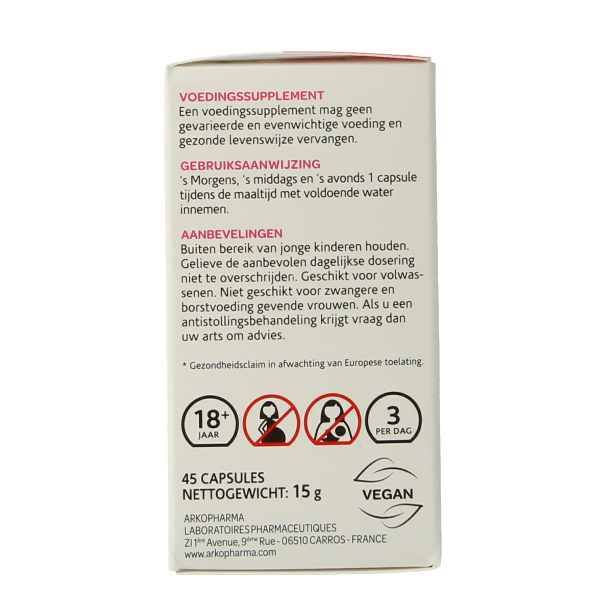 Arkocaps Moederkruid bio 45.00 Capsules