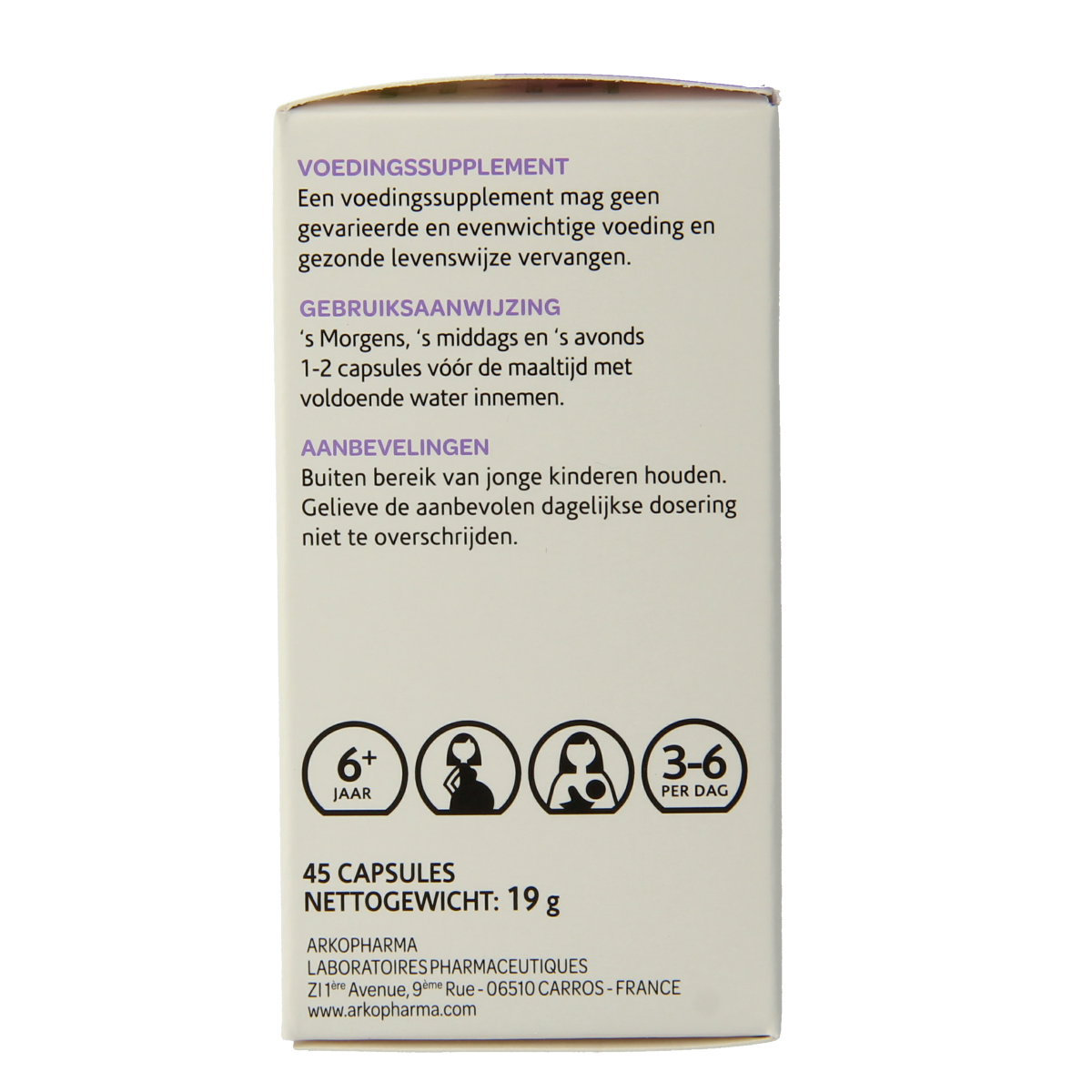 Arkocaps Acidophilus complex 45.00 Capsules