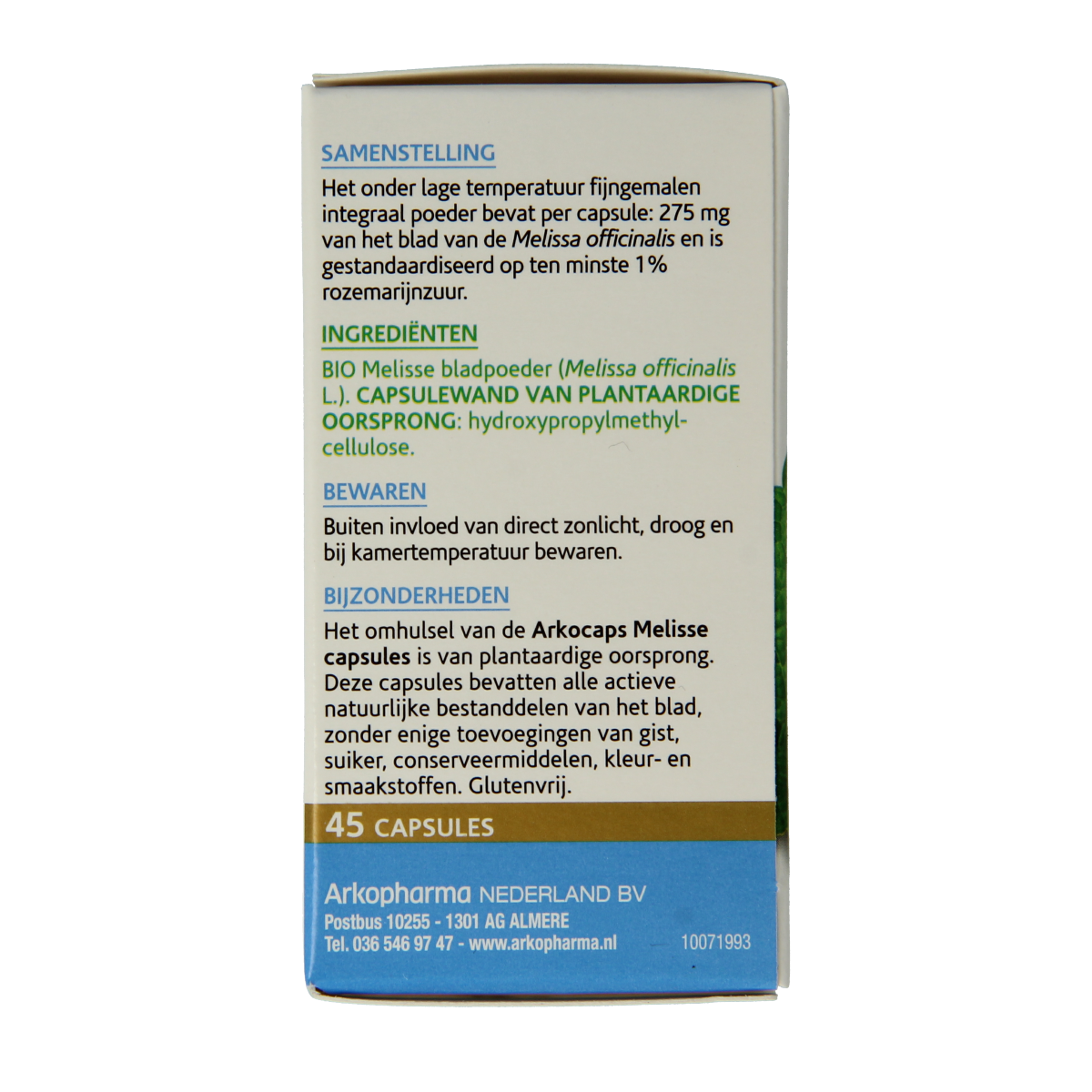 Arkocaps Melisse bio 45.00 Capsules