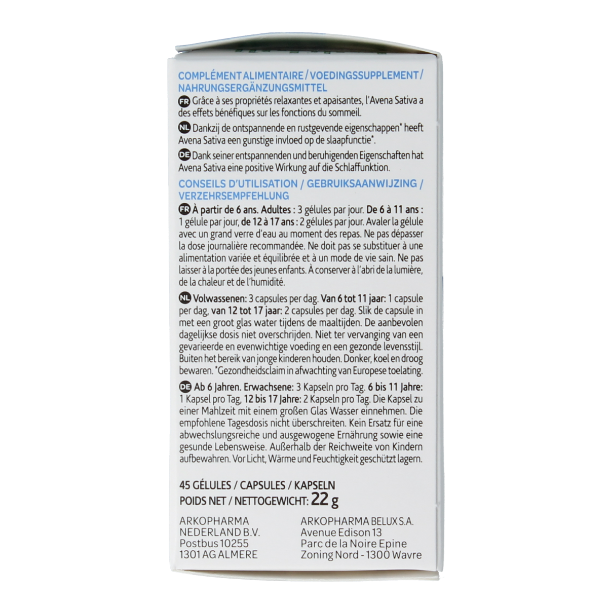 Arkocaps Avena sativa bio 45.00 Capsules
