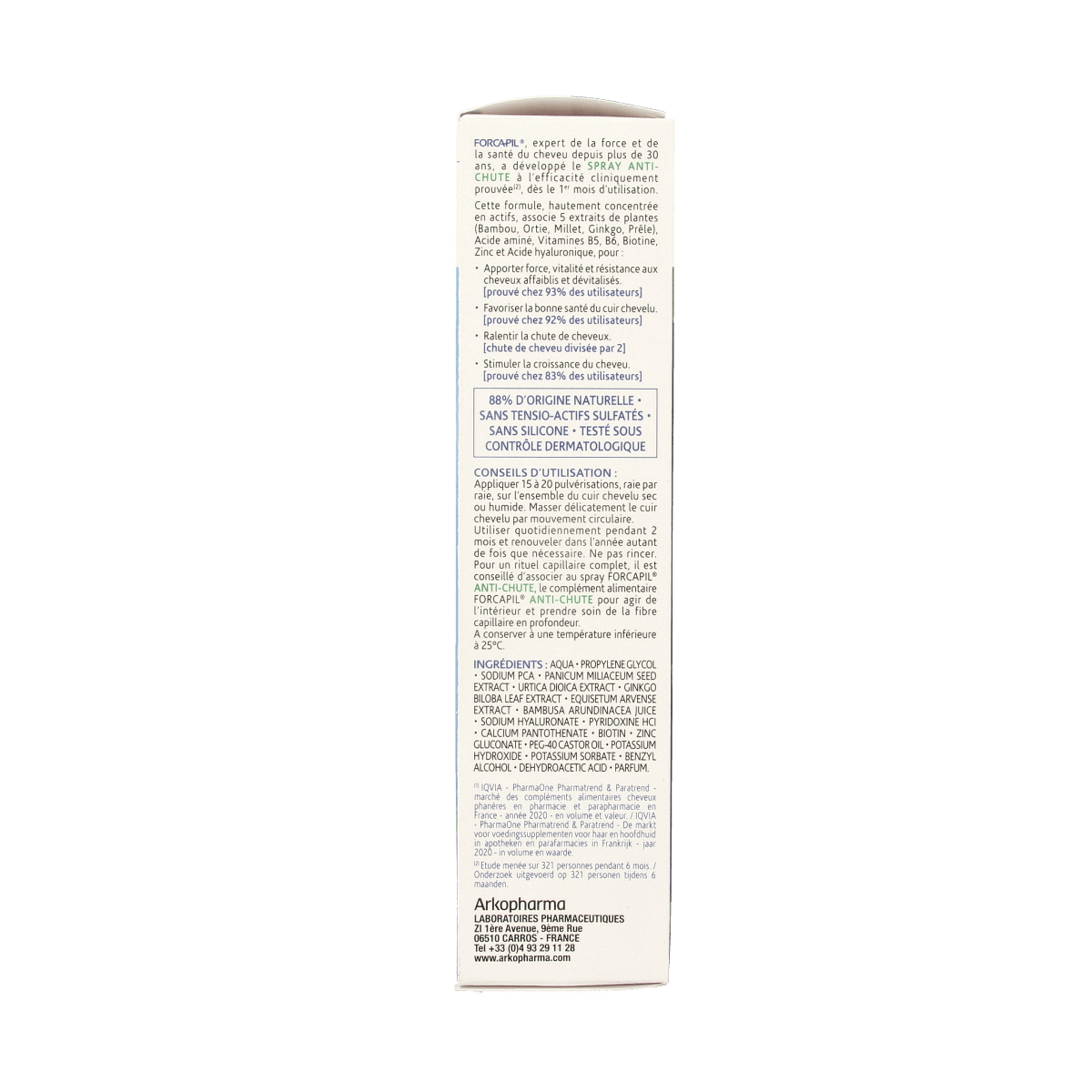 Forcapil Haarverzorging 125.00 Milliliter Forcapil Tegen haaruitval spray 125.00 Milliliter