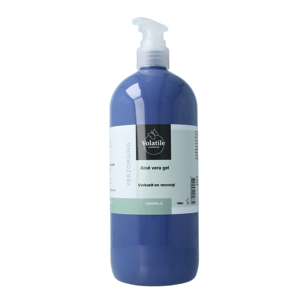 Volatile Aloe Vera Gel 1 Liter bottle, natural body care product with soothing aloe vera for skin hydration and nourishment.