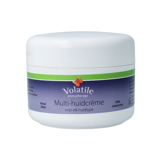 Volatile Multi huidcreme in 200ml tube, a nourishing body moisturizer from Volatile, shown in a close-up image.