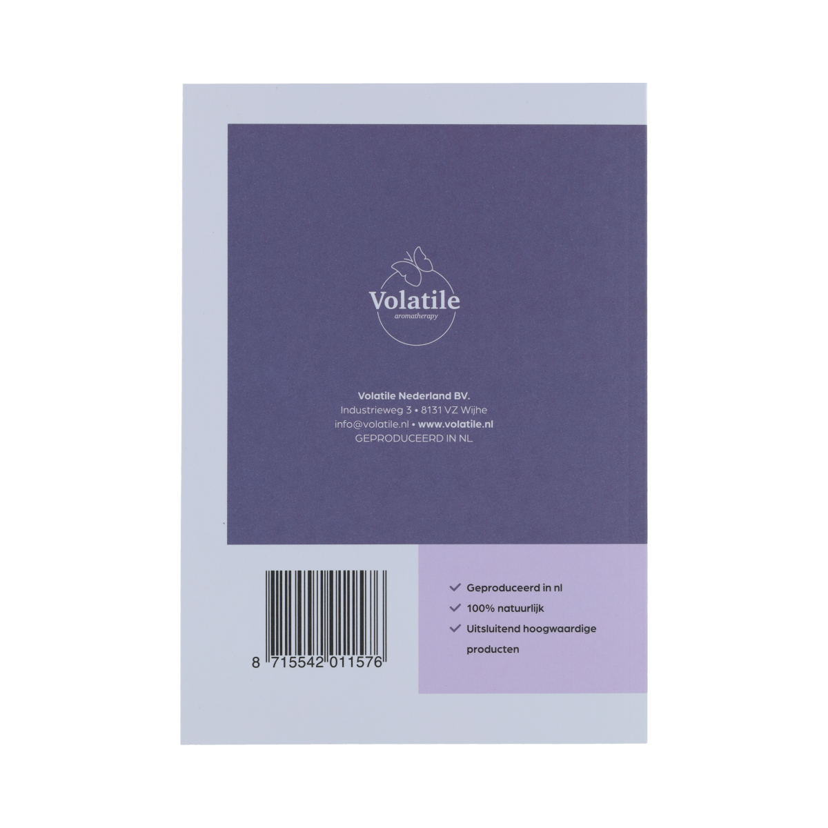 Volatile B2C folder with product information booklet, 1-piece, black, plastic cover, designed for organized document storage