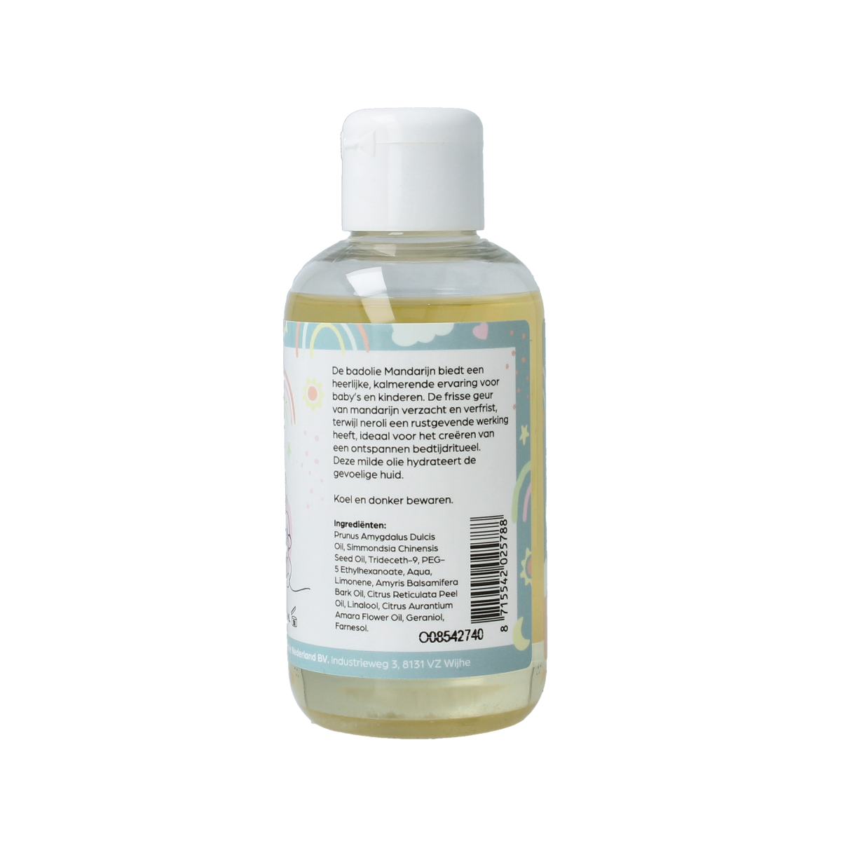 Volatile Badolie baby mandarijn scented bath and shower oil in 150ml bottle, featuring a citrus mandarin fragrance.