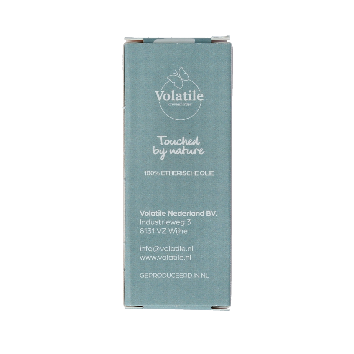 Volatile Zonnetje essential oil bottle, 10ml, with a clear glass container and label, used for aromatherapy and relaxation.