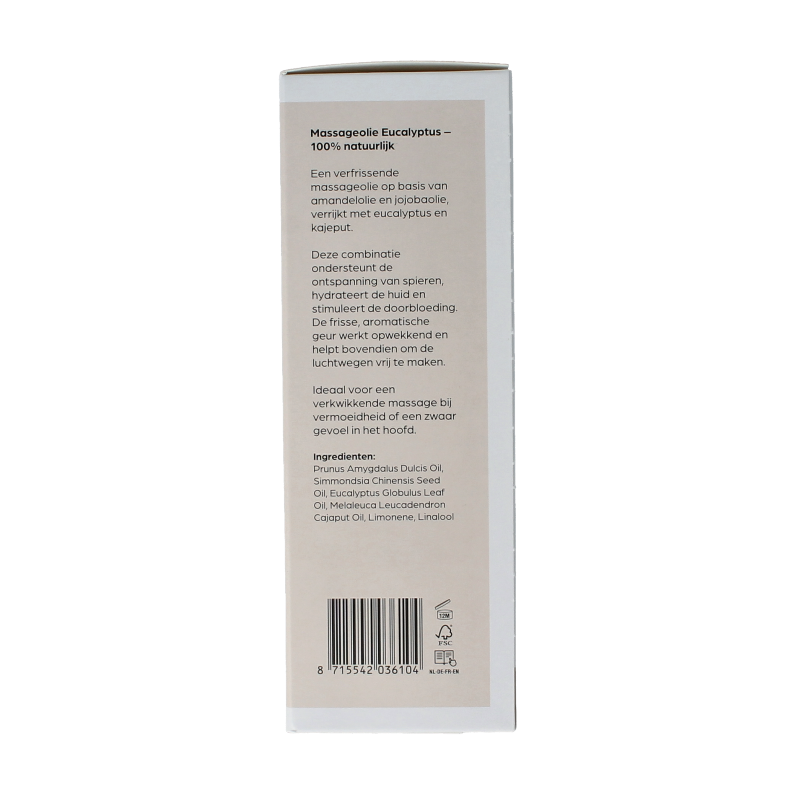 Volatile Massageolie eucalyptus glas met pomp 100 Milliliter