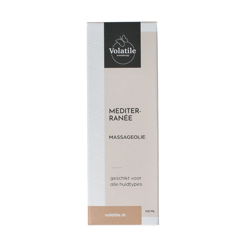 Volatile Massageolie mediterranee glas met pomp 100 Milliliter