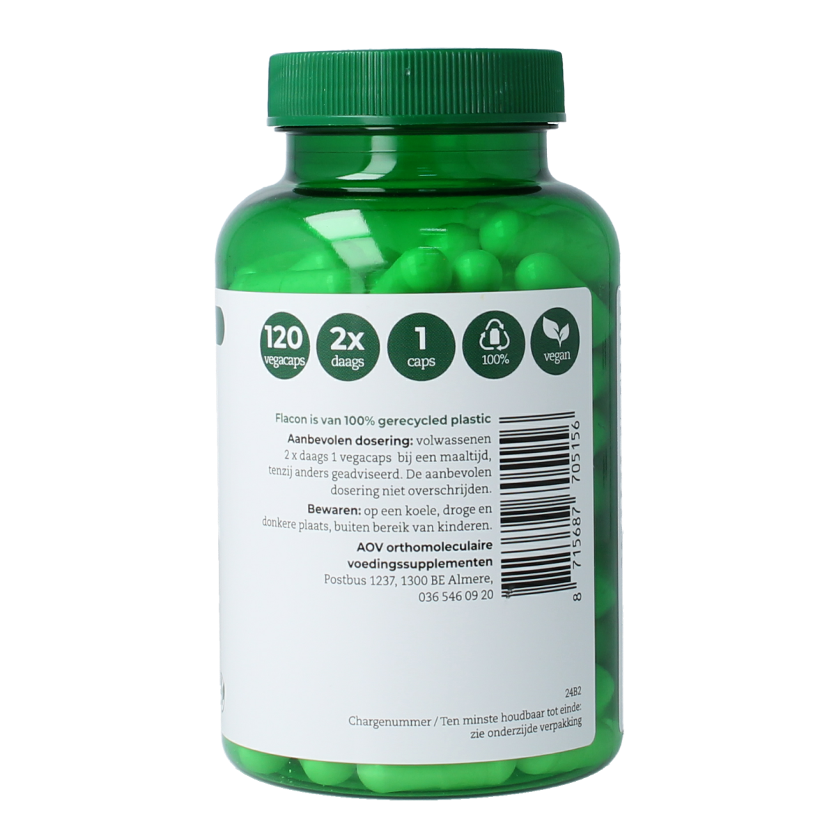 AOV 515 Magnesium bisglycinaat 120.00 Vegetarische capsules