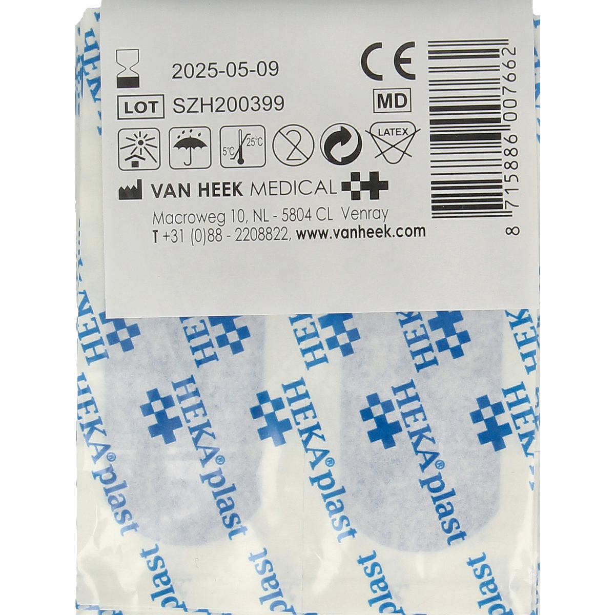 Heka Pleisters blauw 72 x 25mm 25.00 Stuks