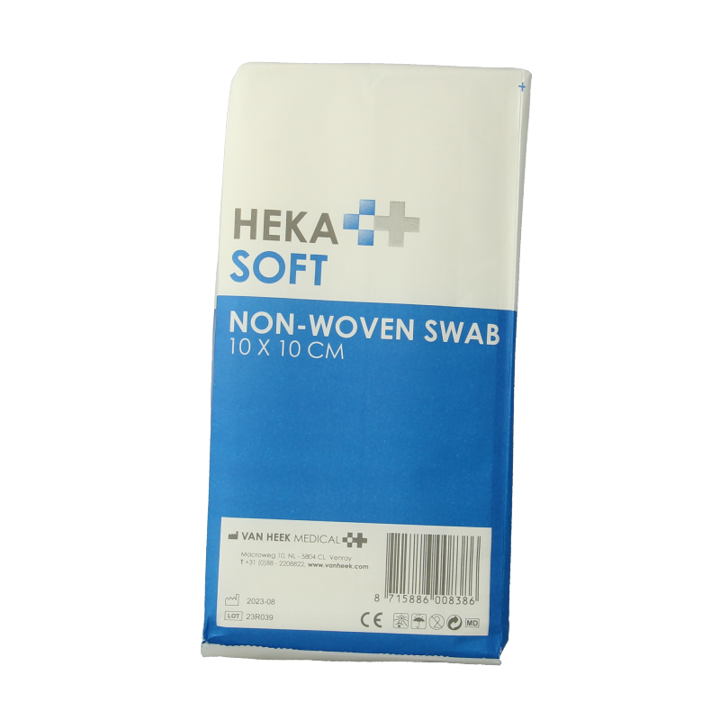 Heka Soft Non-woven kompres 10 x 10cm niet steriel 8 lagen 100 Stuks